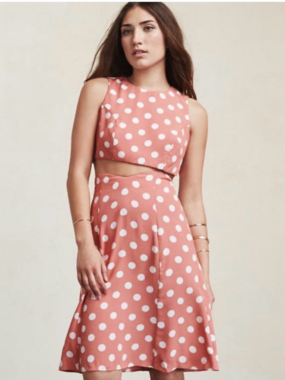 Reformation Petites Reese Polka Dot Two-Piece A-Line Midi Skirt Set